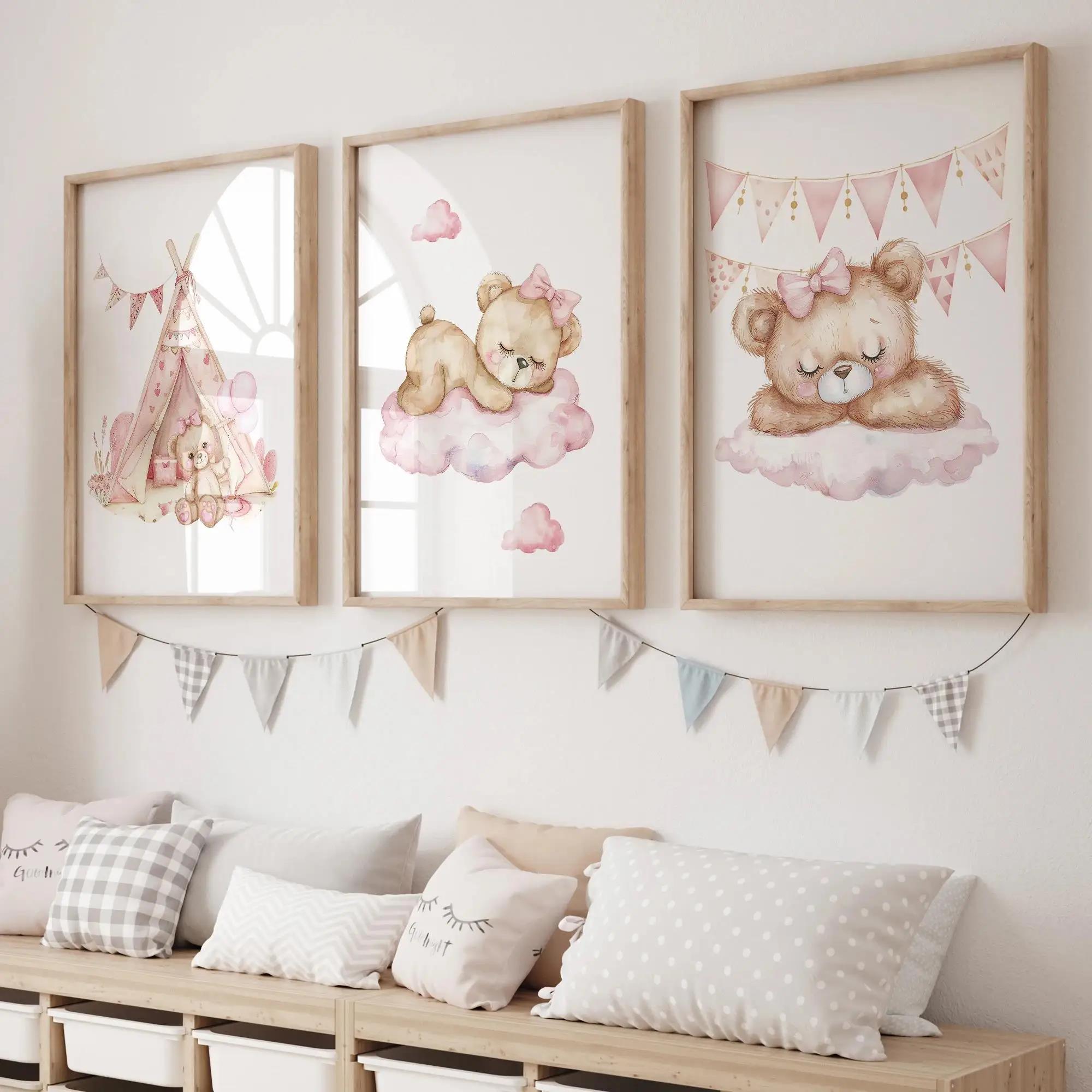 Pink Dream Bear Carousel Tent  - Personalized Name Box recension och pris