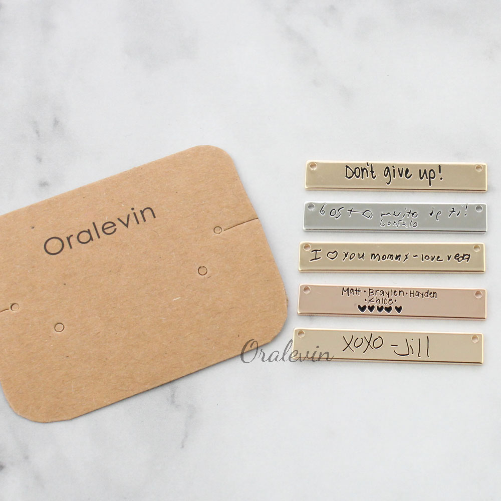 Personalized Custom Actual Han - Handwriting Necklace Bar recension och pris