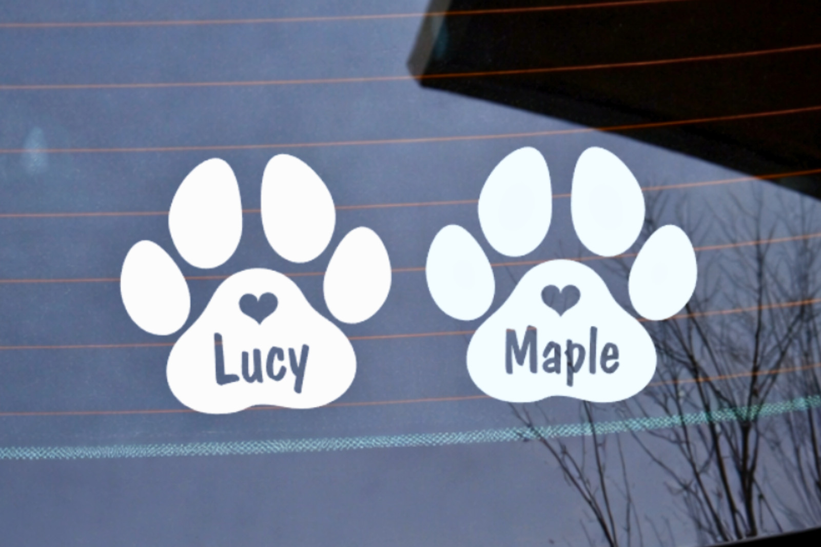 2pcs Personalised Paw Print wi - Pet Portrait Custom recension och pris
