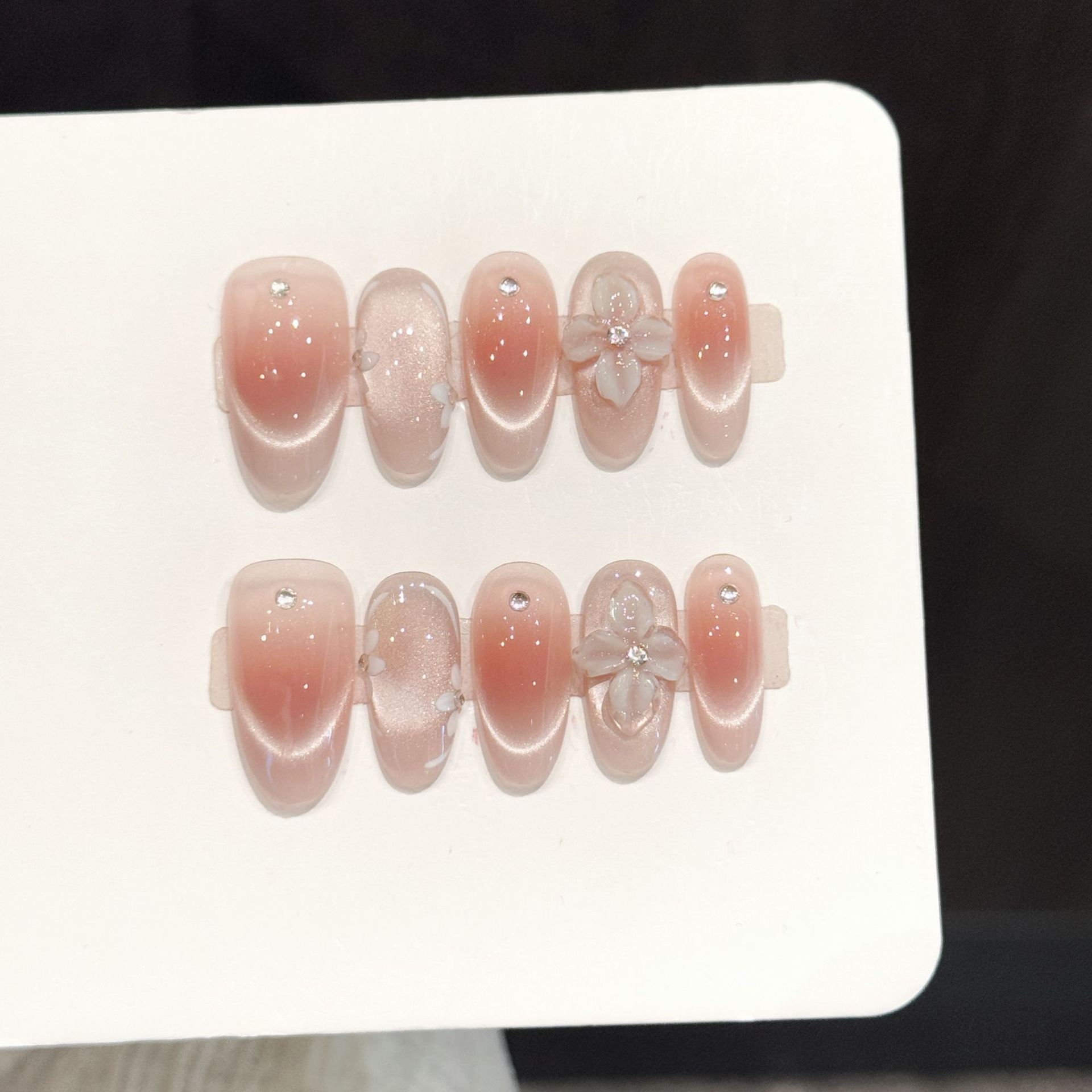 10pcs Handmade Press On Nails  - Pressed Flower Art recension och pris