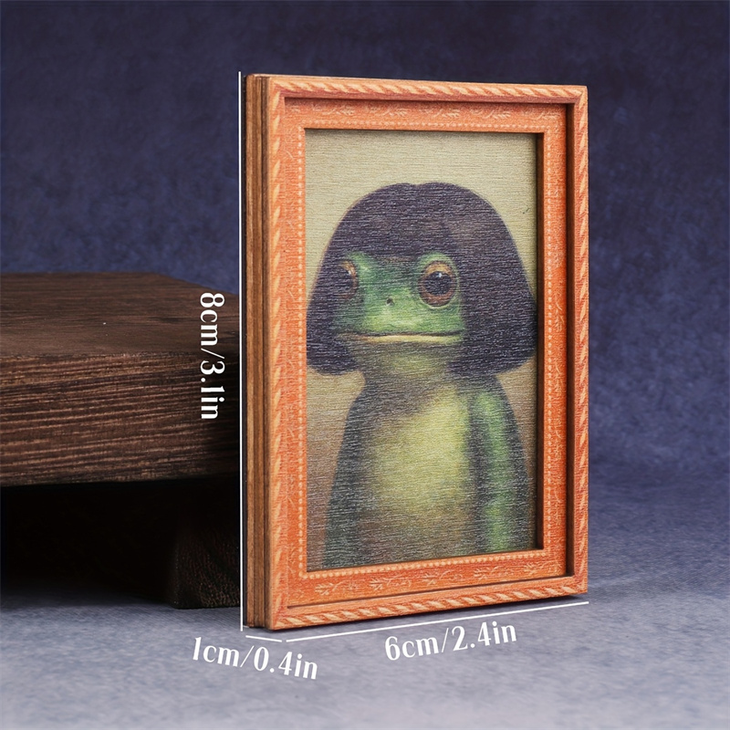 Mini Wooden Photo Frame Frog F - Engraved Wood Frame recension och pris